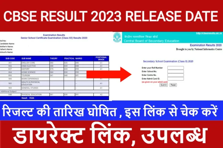 CBSE Class 12 Result 2023 Check Online