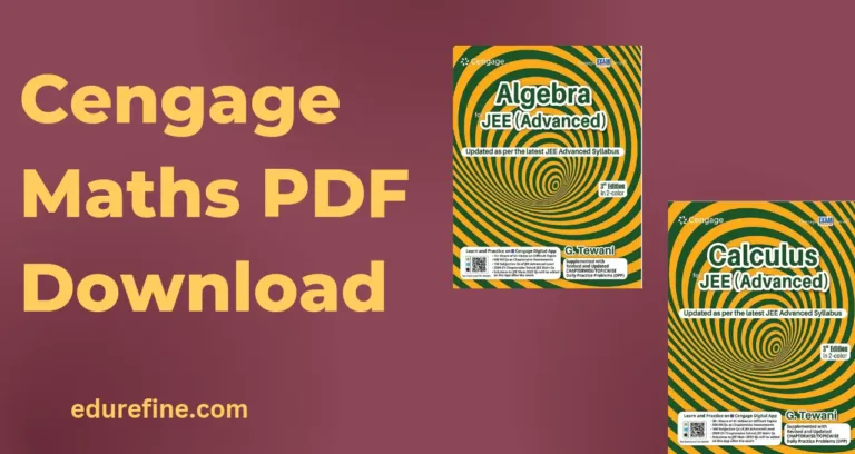 [PDF] Cengage Maths PDF Download for IIT JEE Mains or Advanced